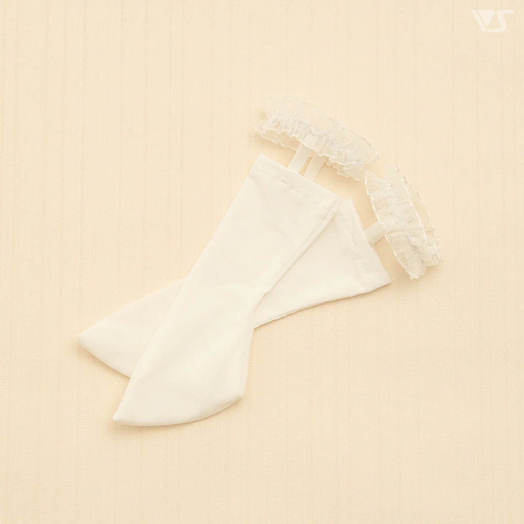 SD Socks with Suspenders (White / Frill)