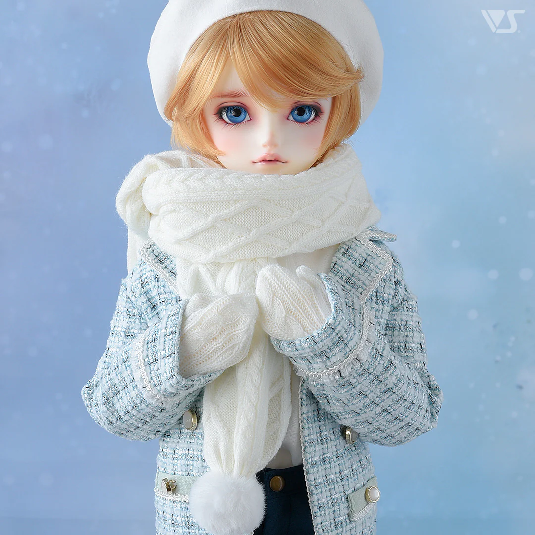 Pompon Scarf (Cream) - Image 2