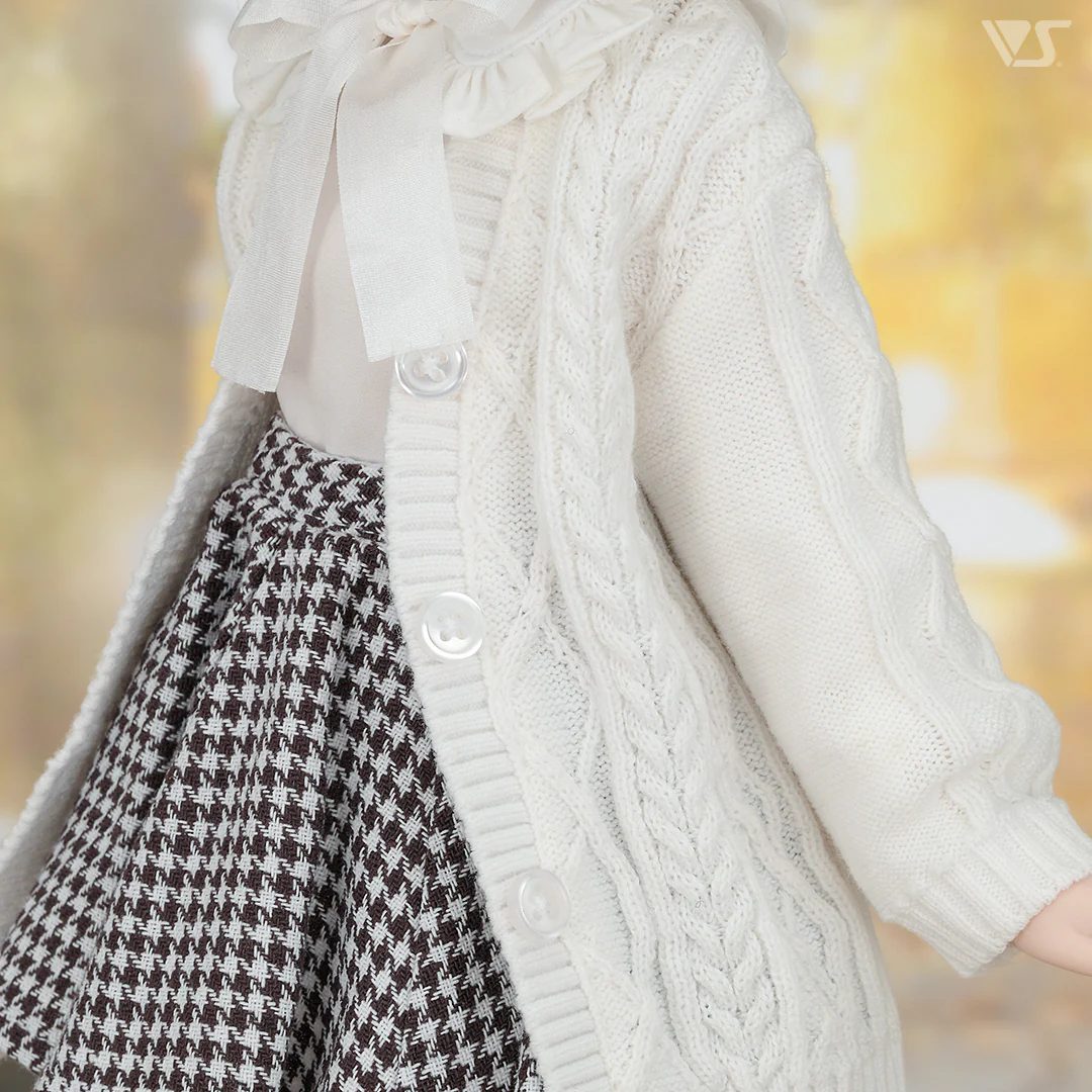 Knit Cardigan / Mini (White) - Image 3