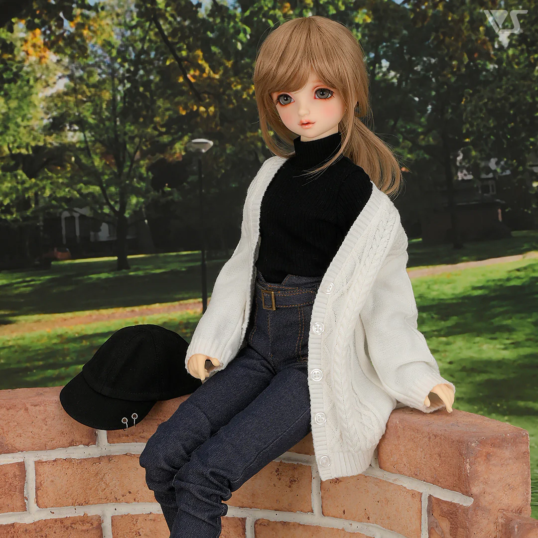 Knit Cardigan (White) - Image 3