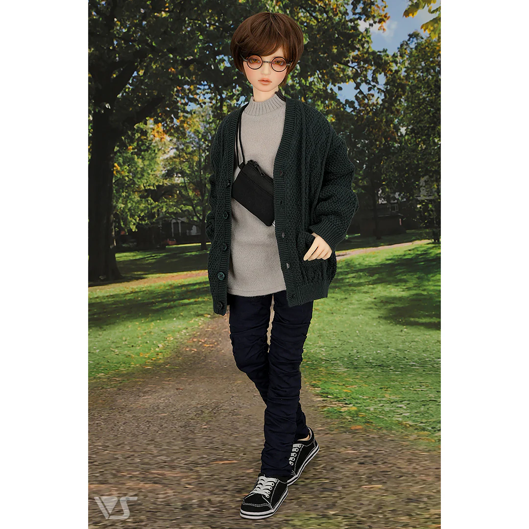 Knit Cardigan (Dark Green) - Image 3
