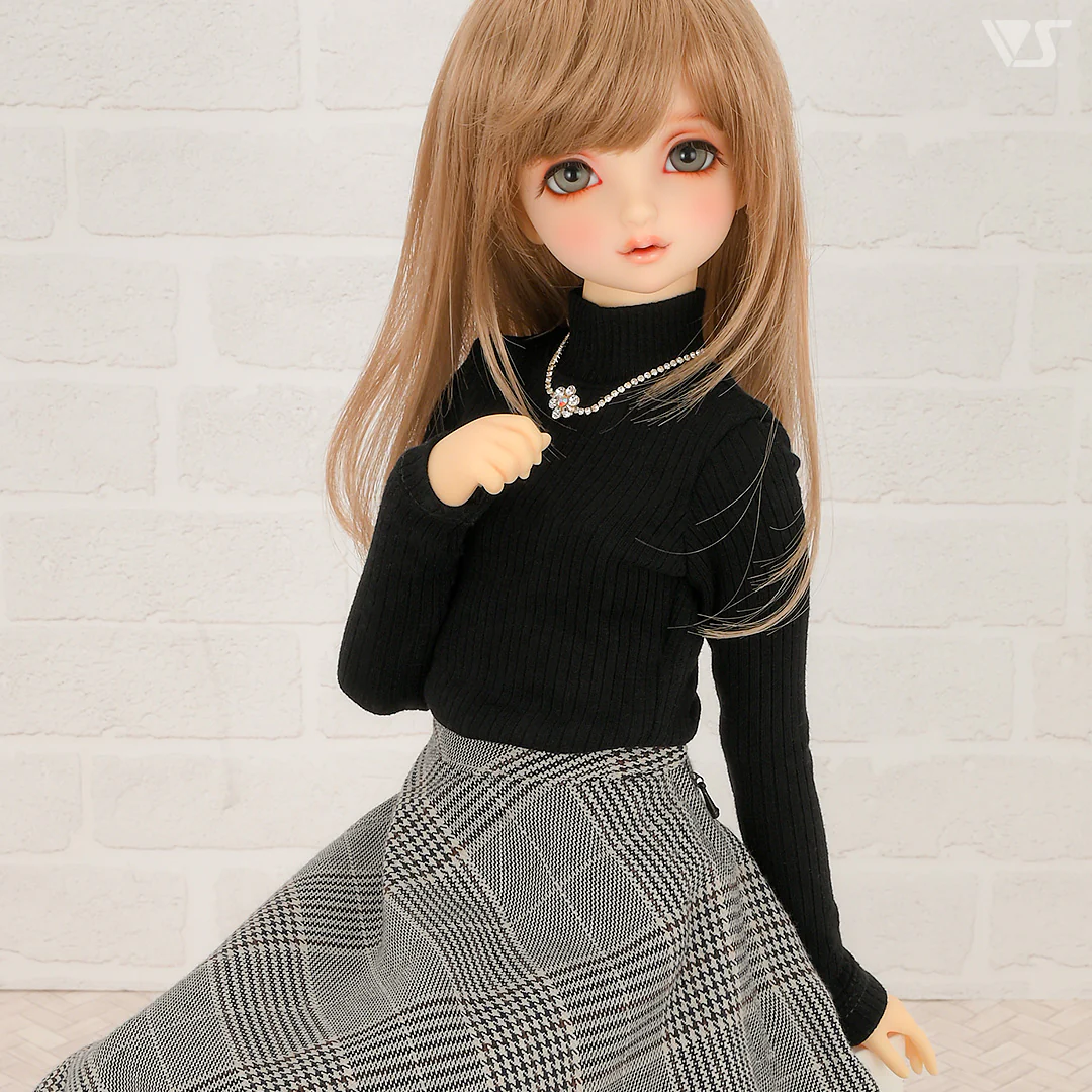 Ribbed High Neck Knit (Black) - Image 2