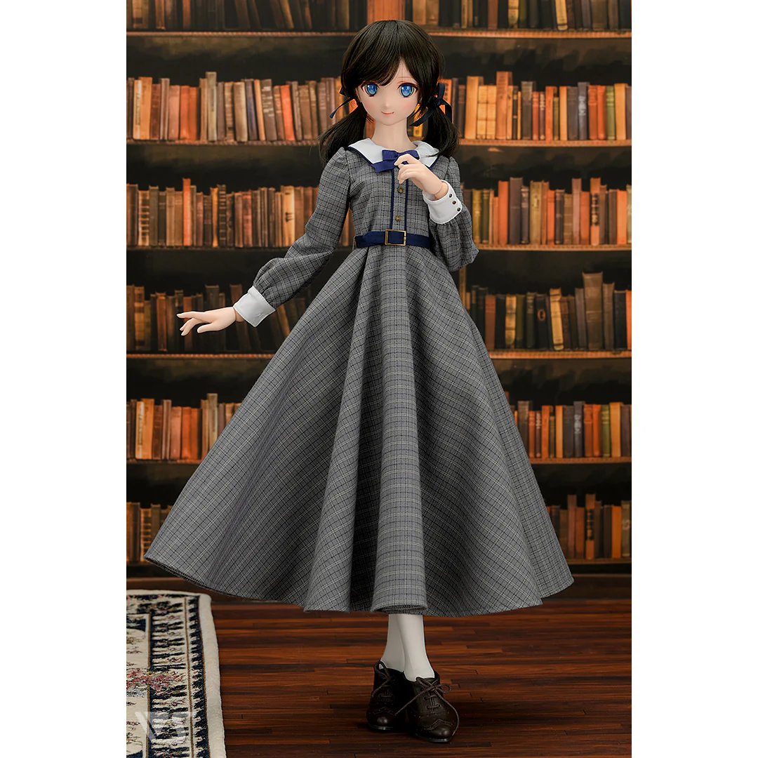 Plaid Dress Set (SS~M Bust) (Gray) - Image 2