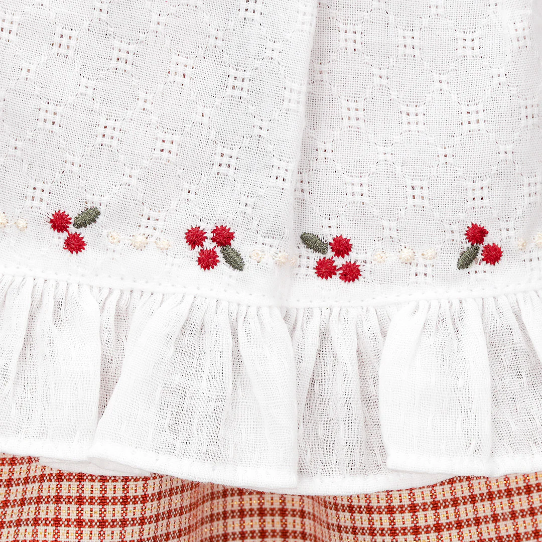 Embroidery Apron & Babushka Set (Berry) - Image 6