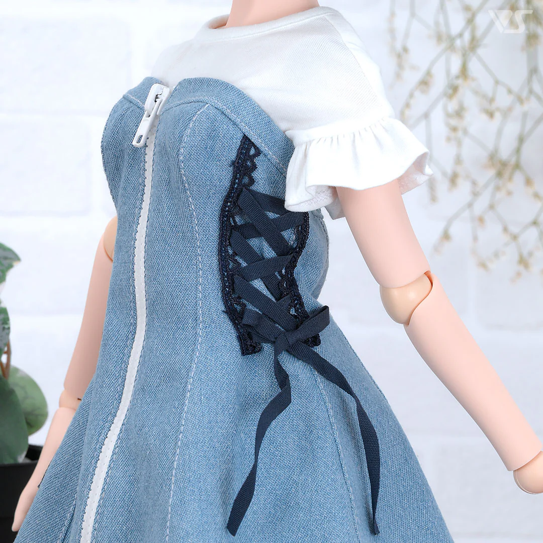 Girly Denim Zip Dress Set - Image 7