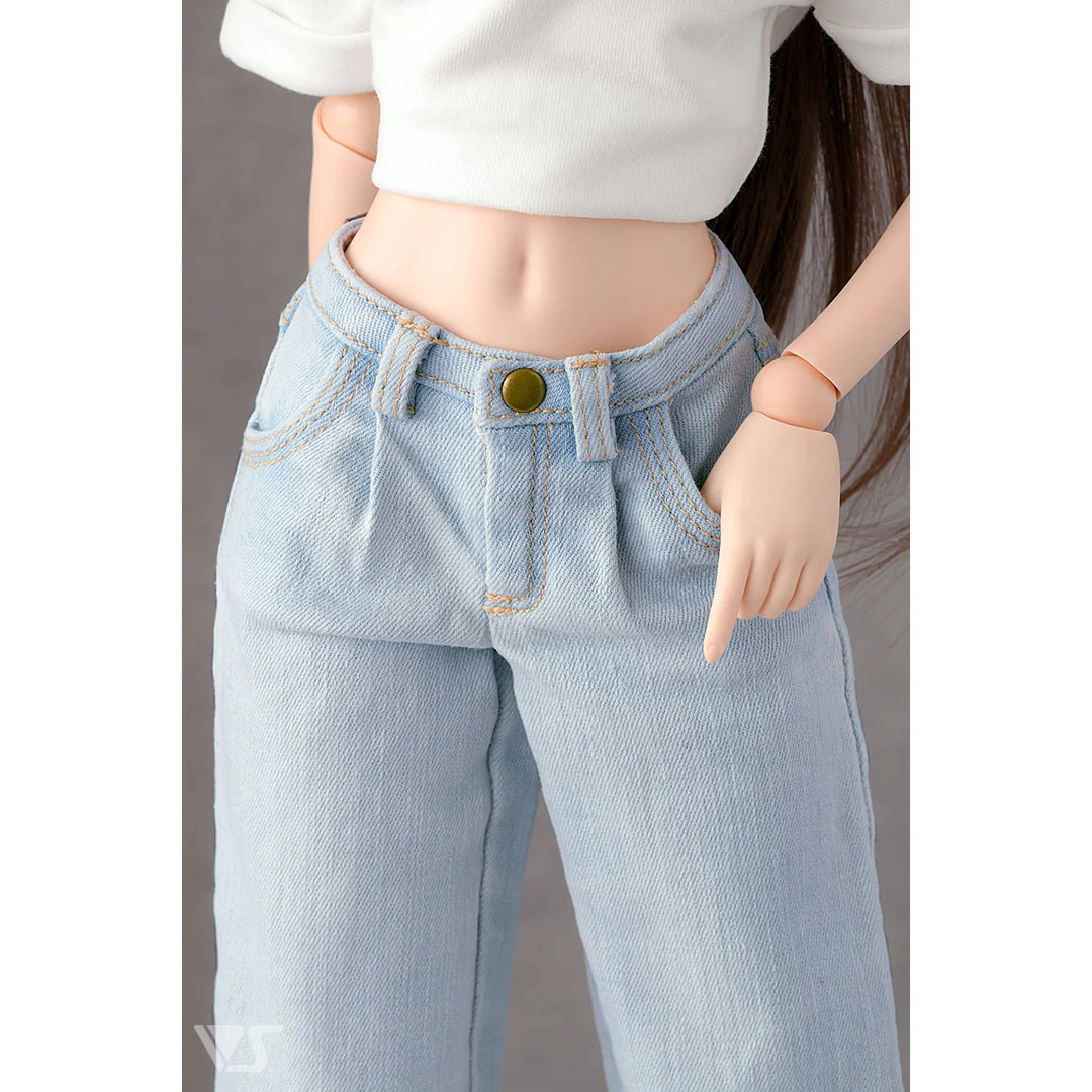 002 Tuck Wide Jeans / DD (Pale Blue) - Image 4