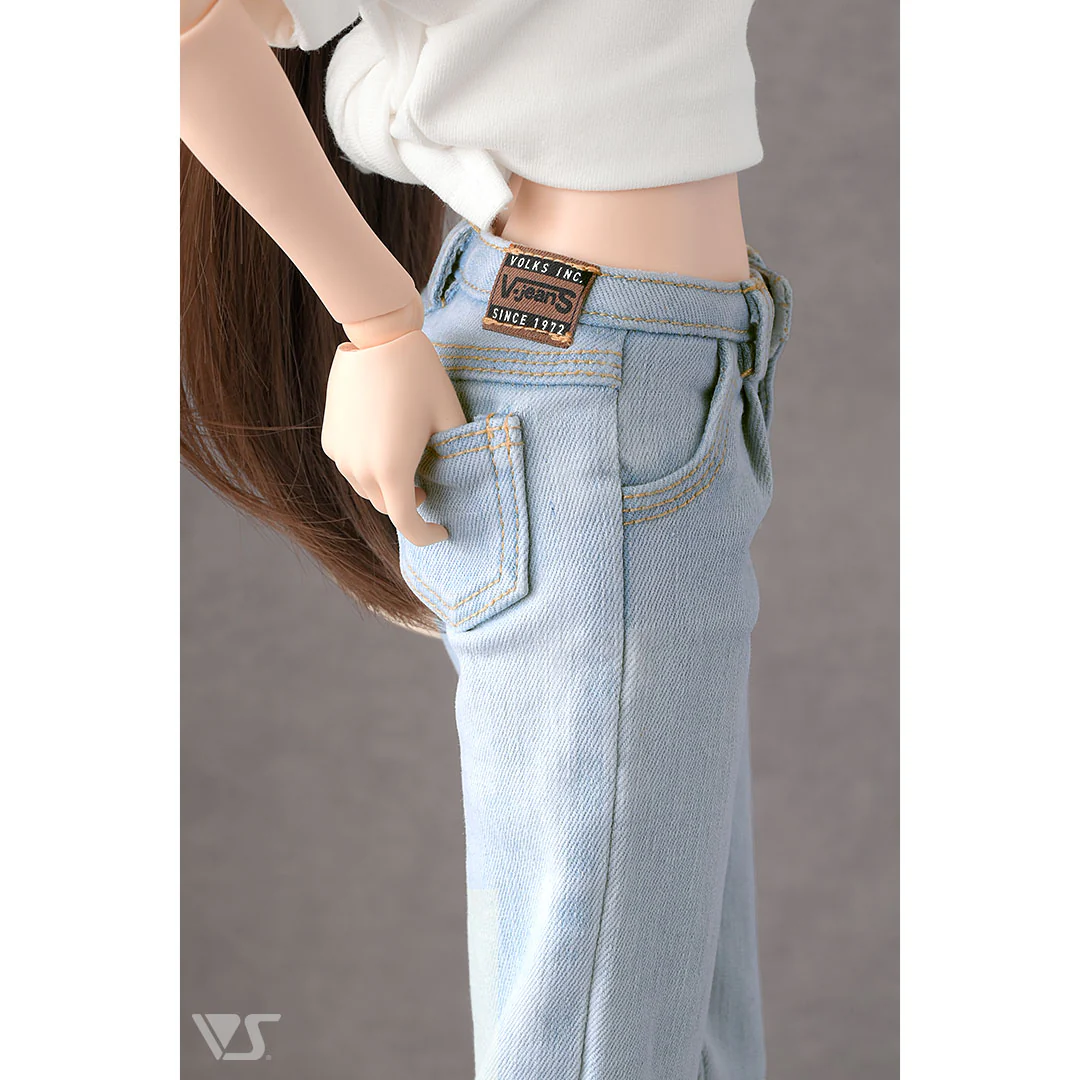 002 Tuck Wide Jeans / DD (Pale Blue) - Image 5