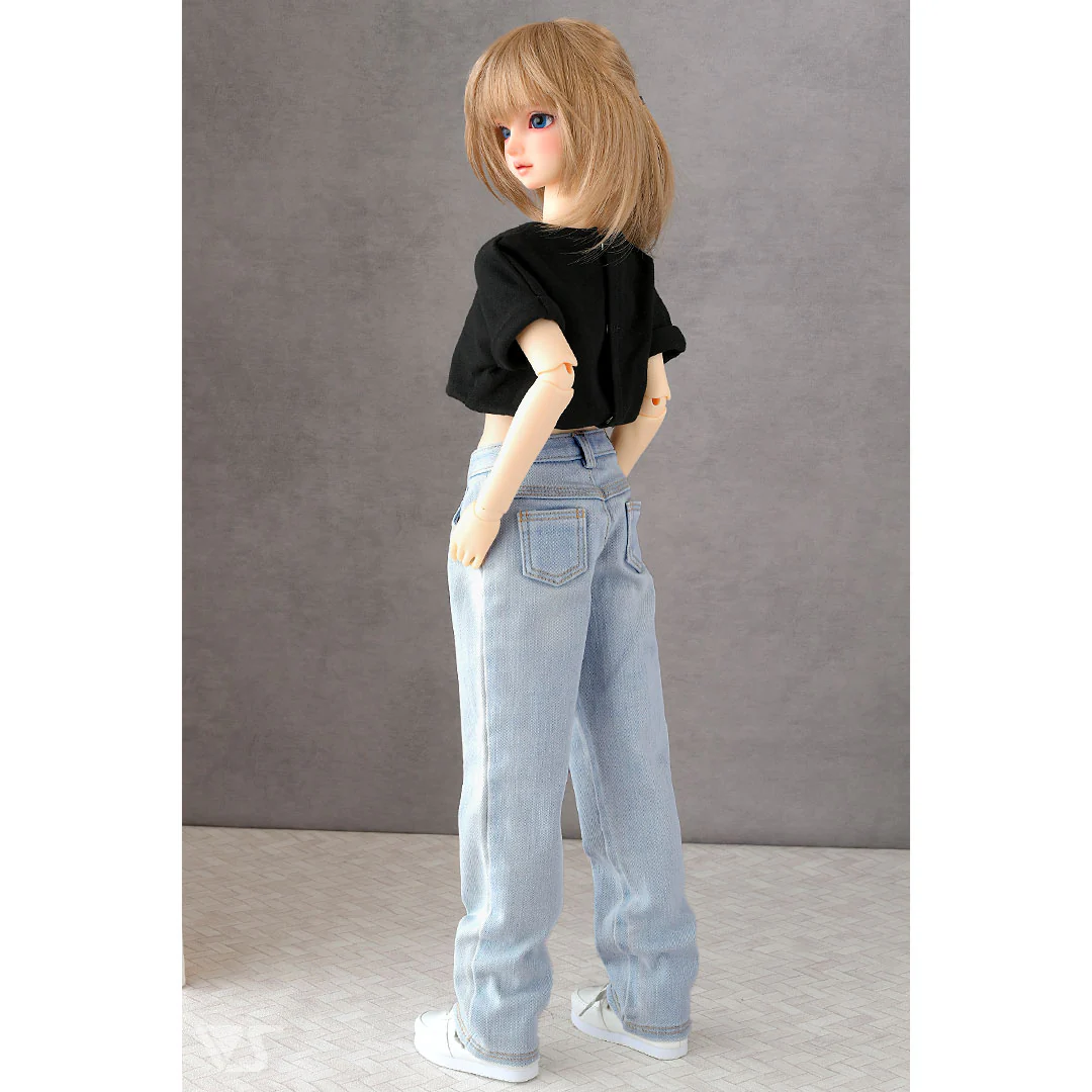 002 Tuck Wide Jeans / SD (Pale Blue) - Image 3
