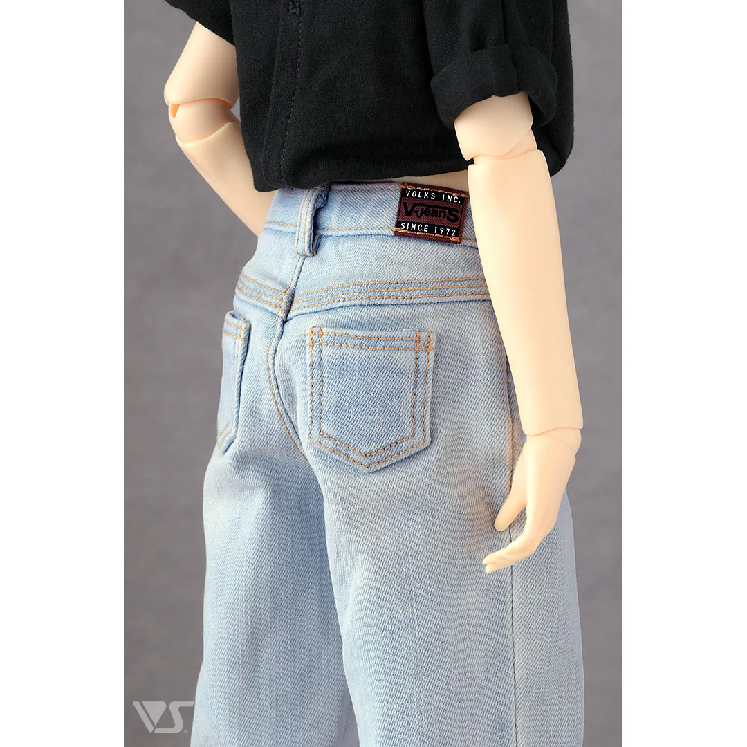 002 Tuck Wide Jeans / SD (Pale Blue) - Image 6