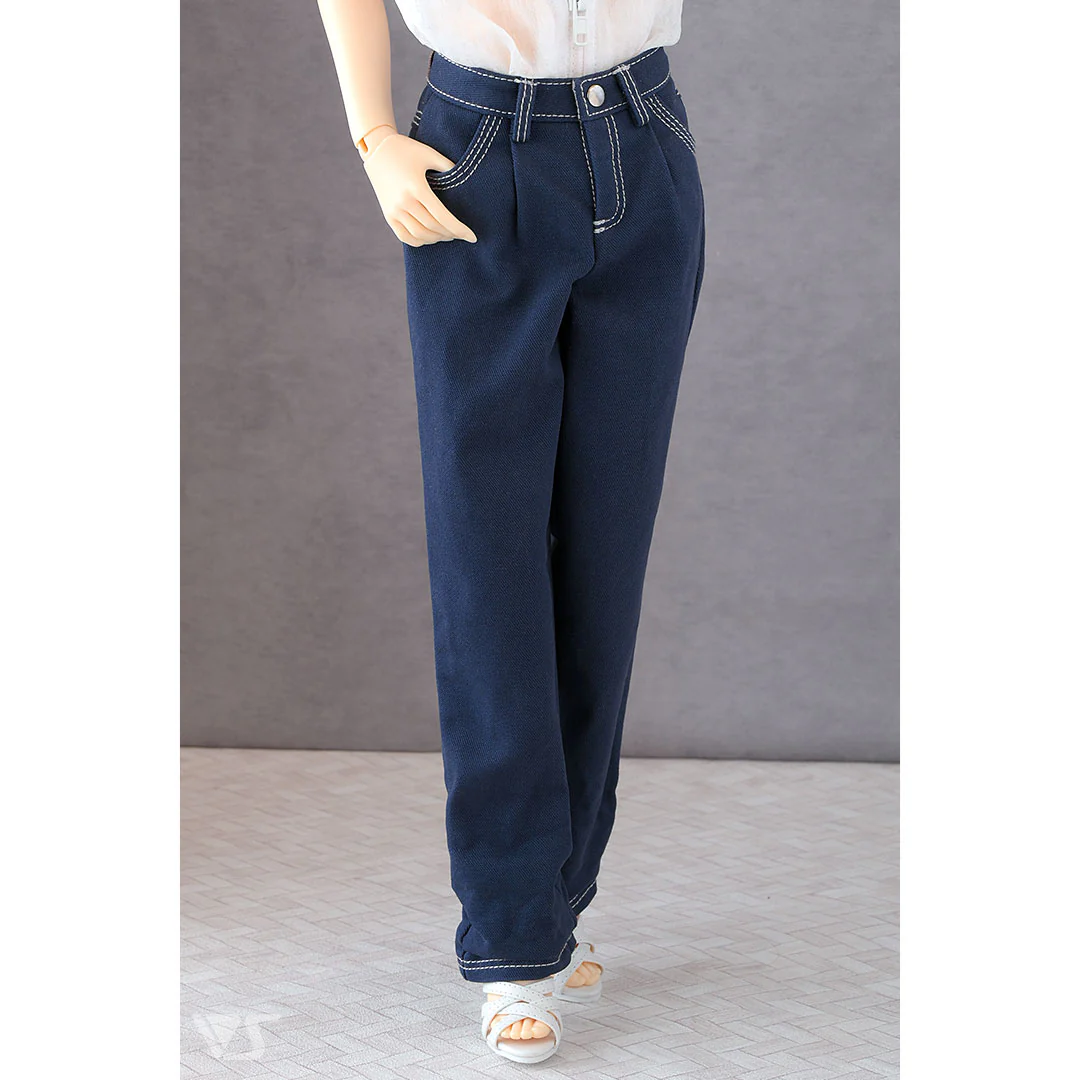 002 Tuck Wide Jeans / SD (Navy) - Image 6