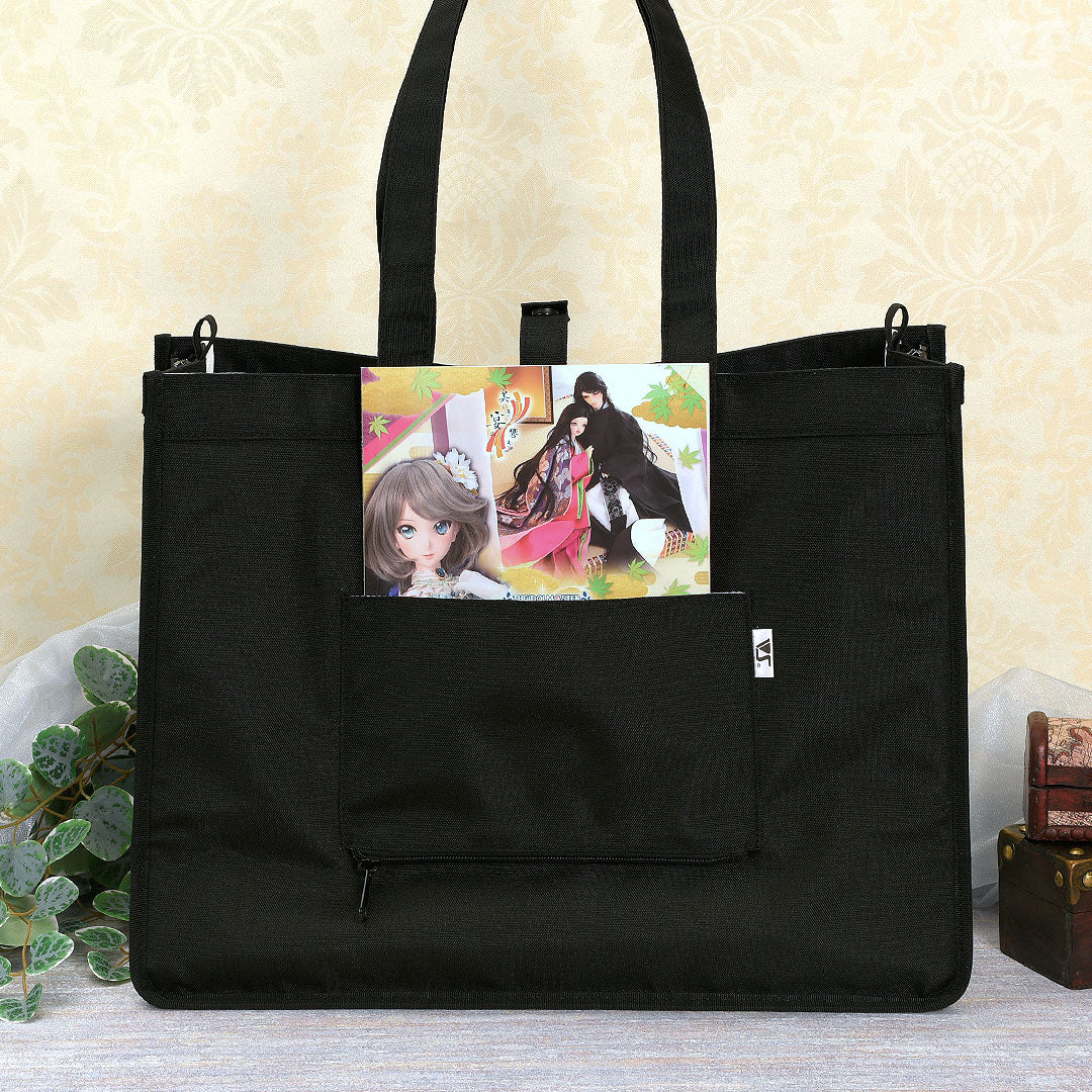 Uchinoko-Kawaii Dollfie Tote Bag (Black) - Image 4