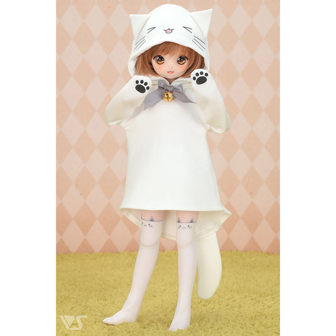 Happy White Cat Hoodie / Mini - Image 3