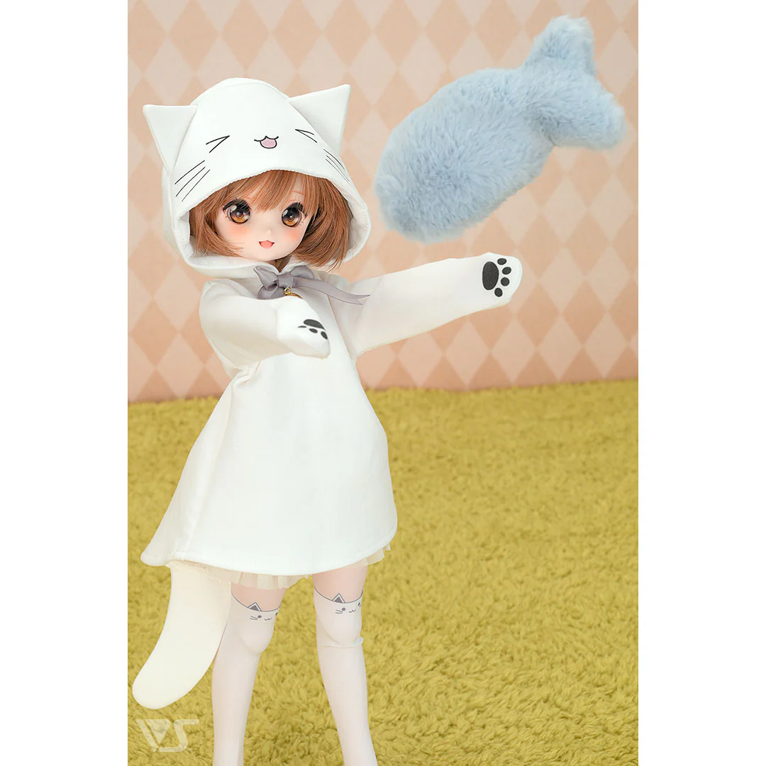 Happy White Cat Hoodie / Mini - Image 4