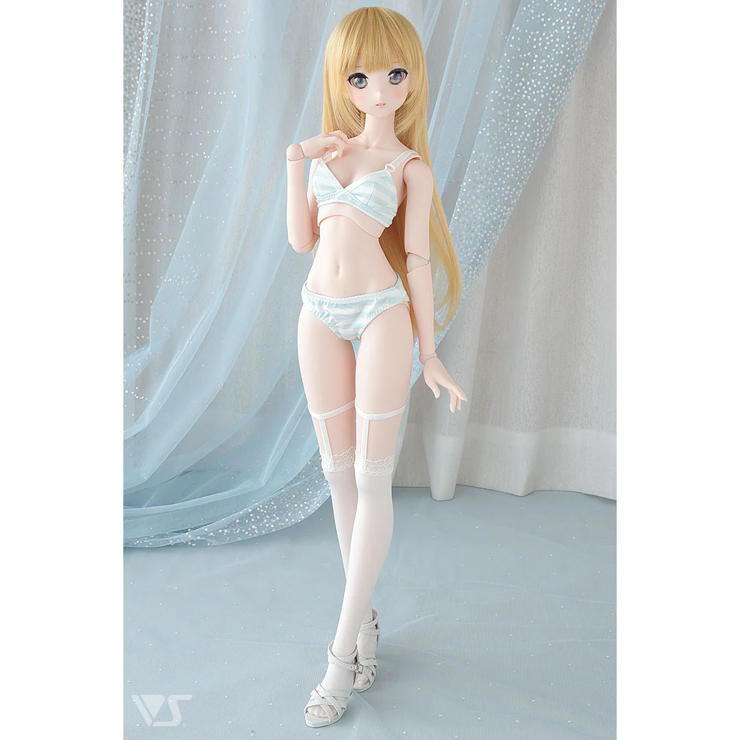 SS~M Bust Bra & Panties Set (Blue Border) - Image 2