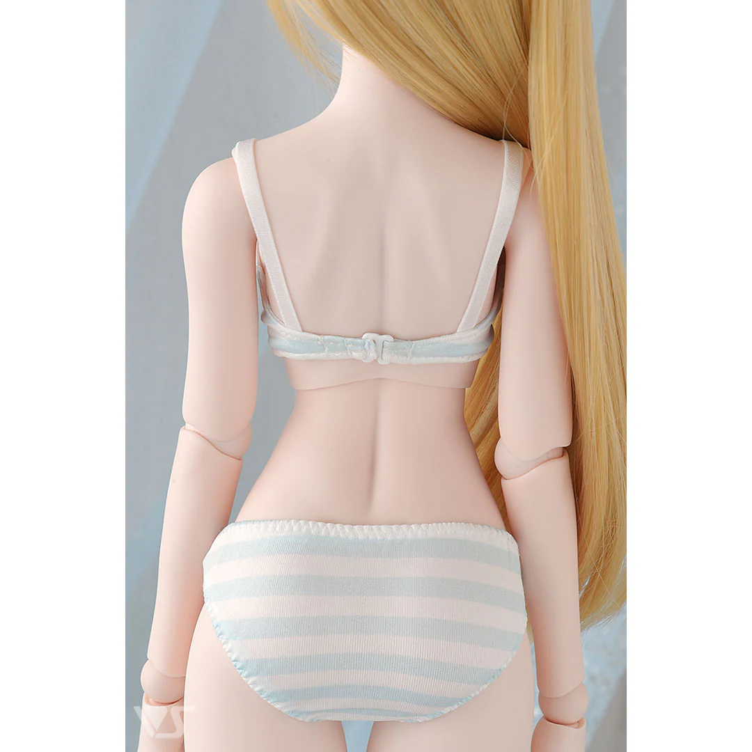SS~M Bust Bra & Panties Set (Blue Border) - Image 7