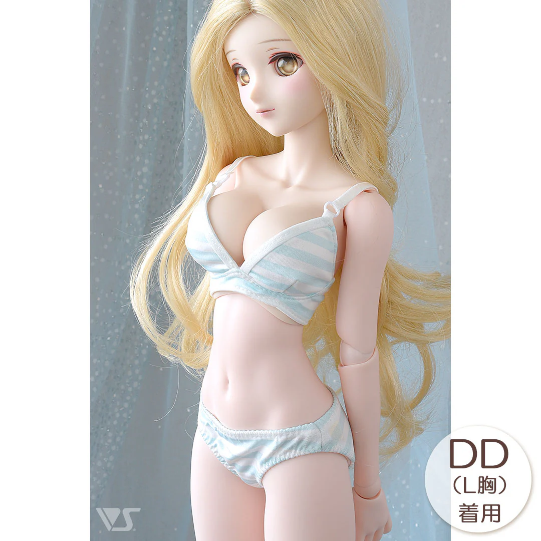 L Bust / DDdy Bra & Panties Set (Blue Border) - Image 8