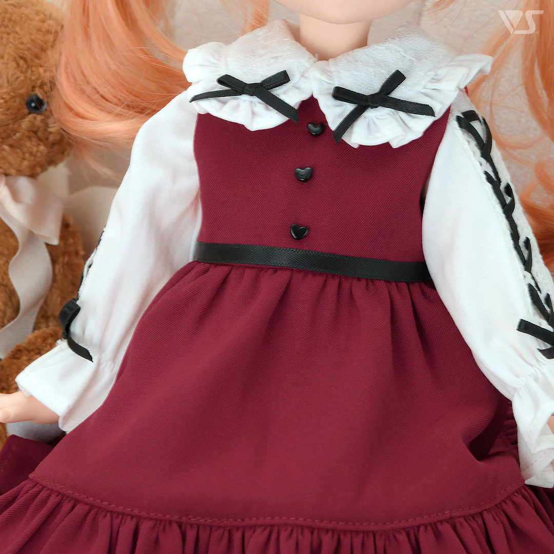 Jumper Dress Set / Chimikko (Bordeaux) - Image 3