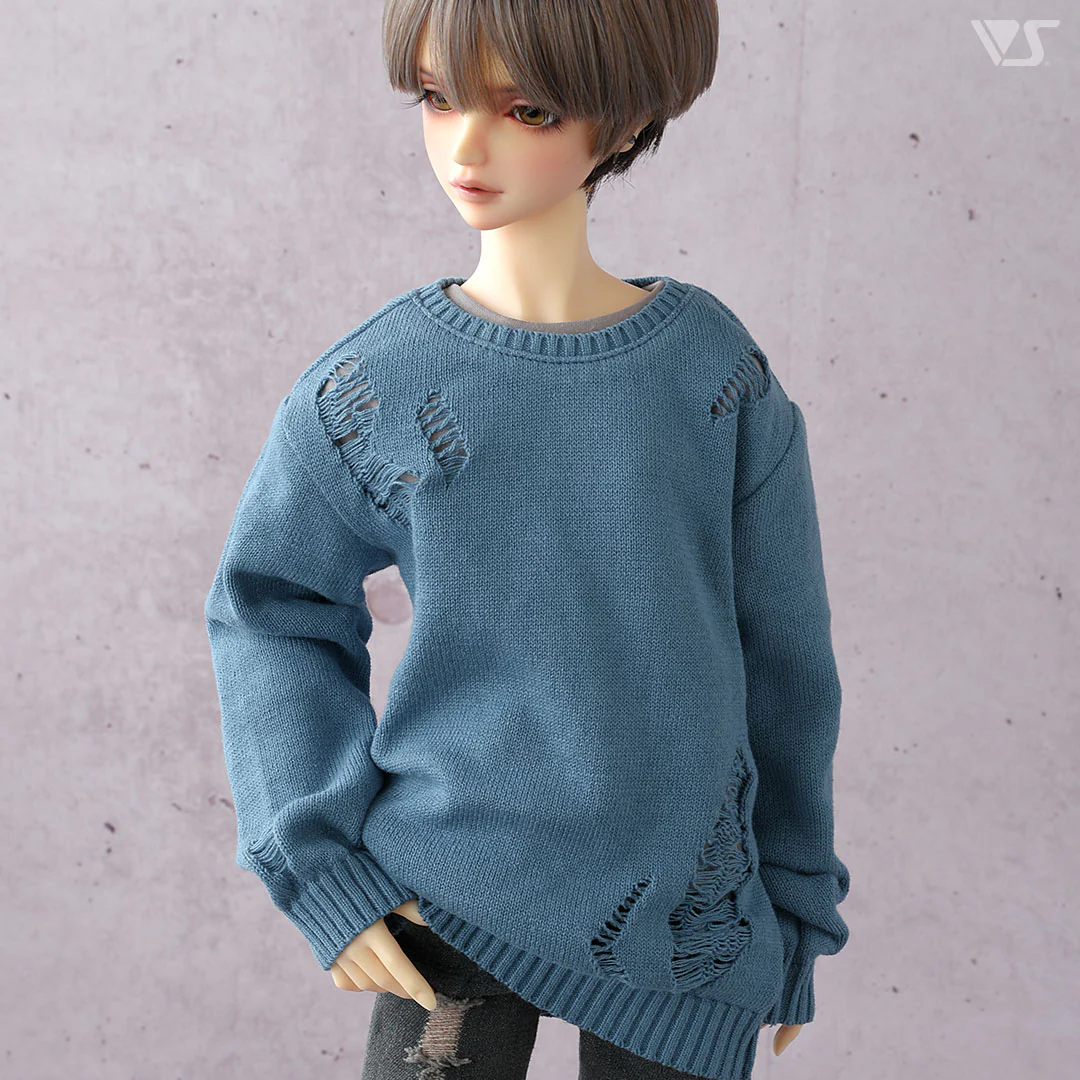 Damage Oversize Knit (Blue) - Image 3