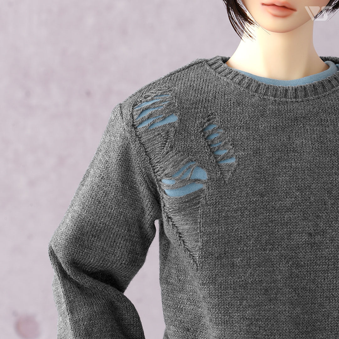 Damage Oversize Knit (Ash) - Image 4