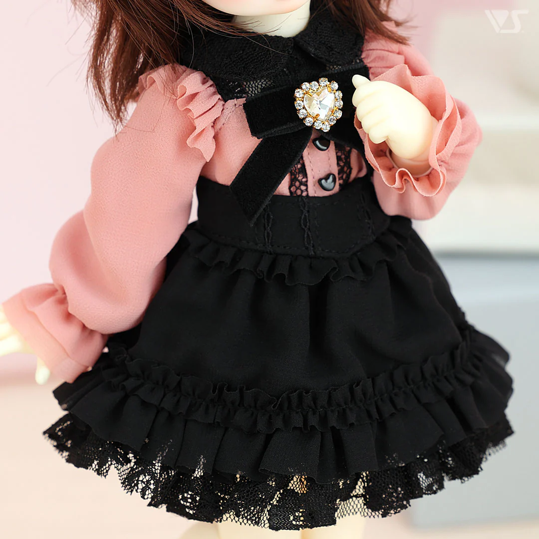 Dolly Parfait Coord Set / Chibi (Black x Pink) - Image 4