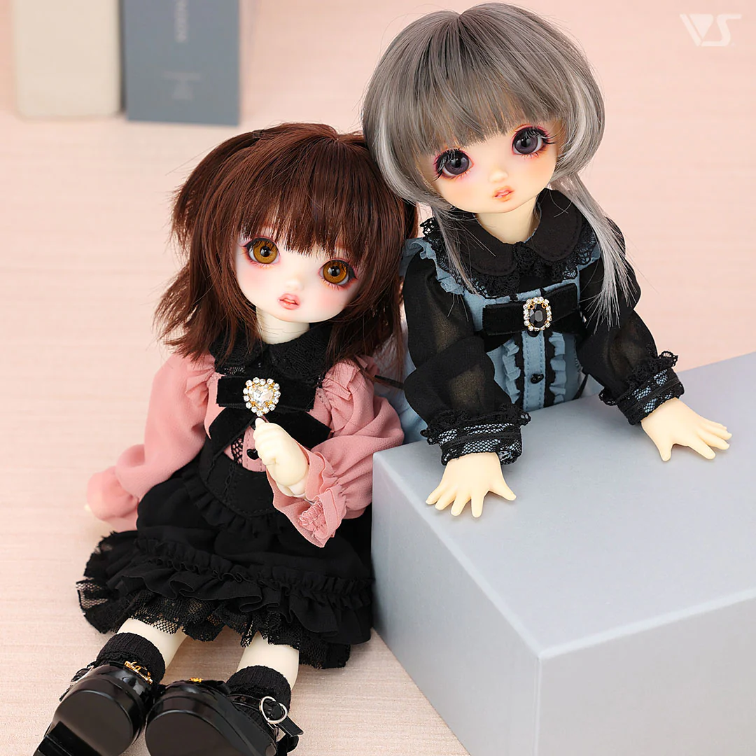 Dolly Parfait Coord Set / Chibi (Black x Pale Blue) - Image 5