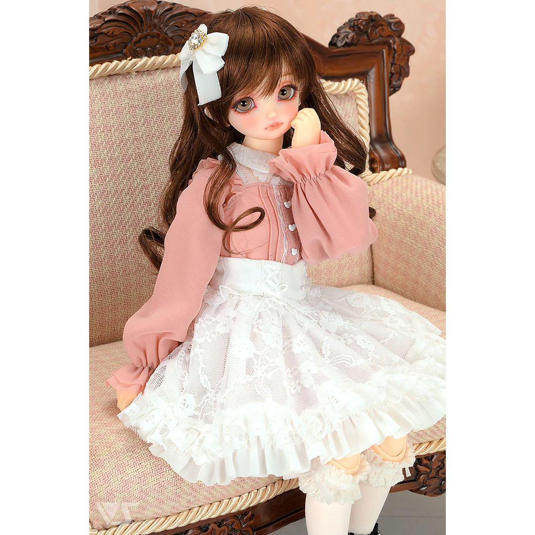 Dolly Parfait Coord Set / Mini (White x Pink) - Image 5