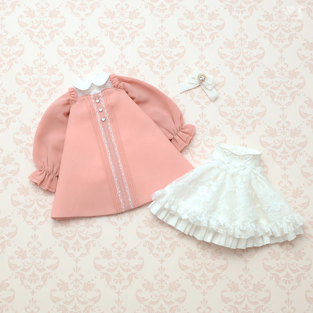 Dolly Parfait Coord Set / Mini (White x Pink) - Image 8