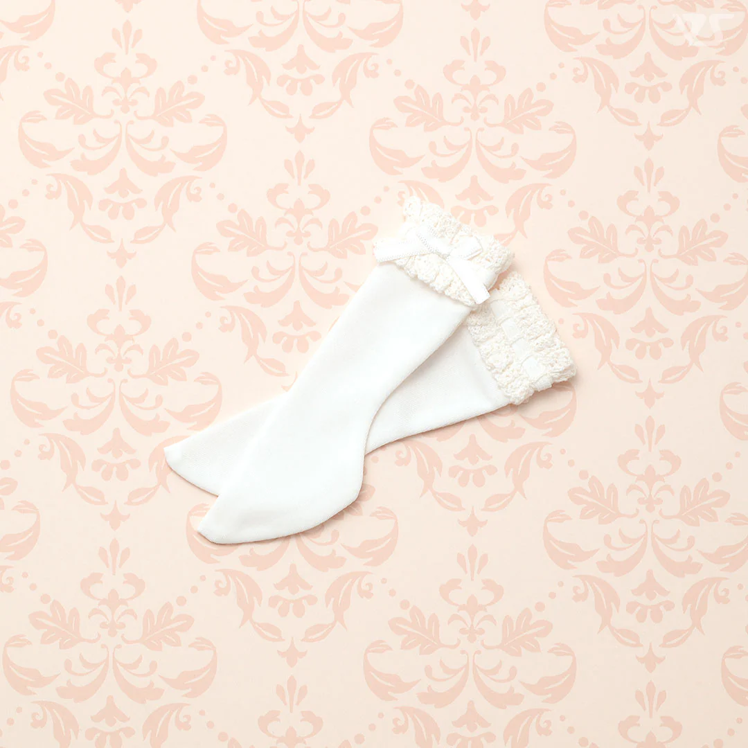 SDM Lace Knee Socks / Mini (White)