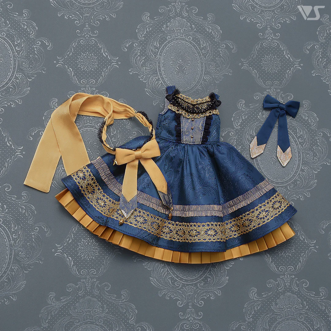 Etoile Pinafore Dress Set / Mini (Navy) - Image 6