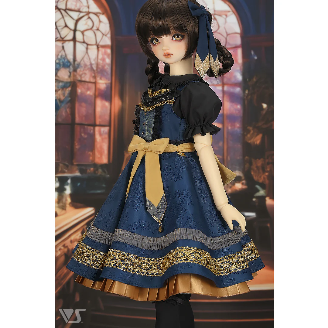 Etoile Pinafore Dress Set (Navy) - Image 3