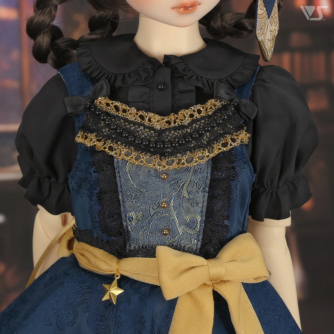 Etoile Pinafore Dress Set (Navy) - Image 4