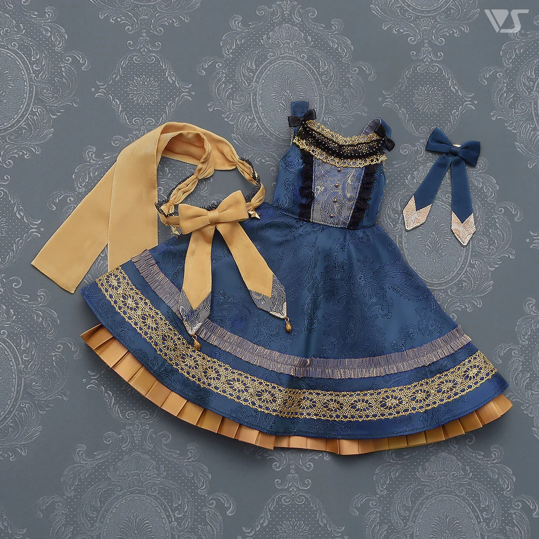 Etoile Pinafore Dress Set (Navy) - Image 7
