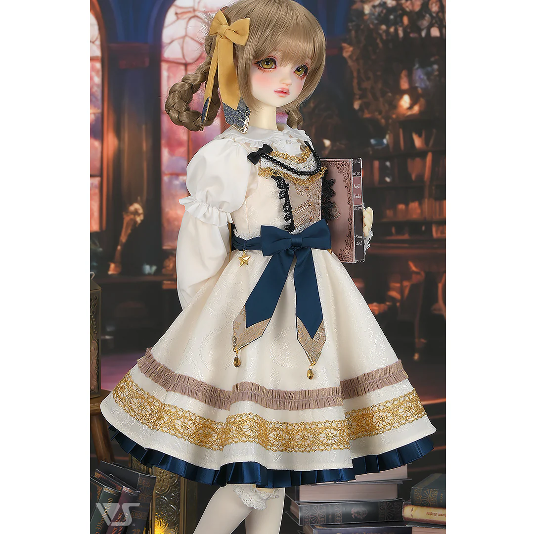 Etoile Pinafore Dress Set (White) - Image 3