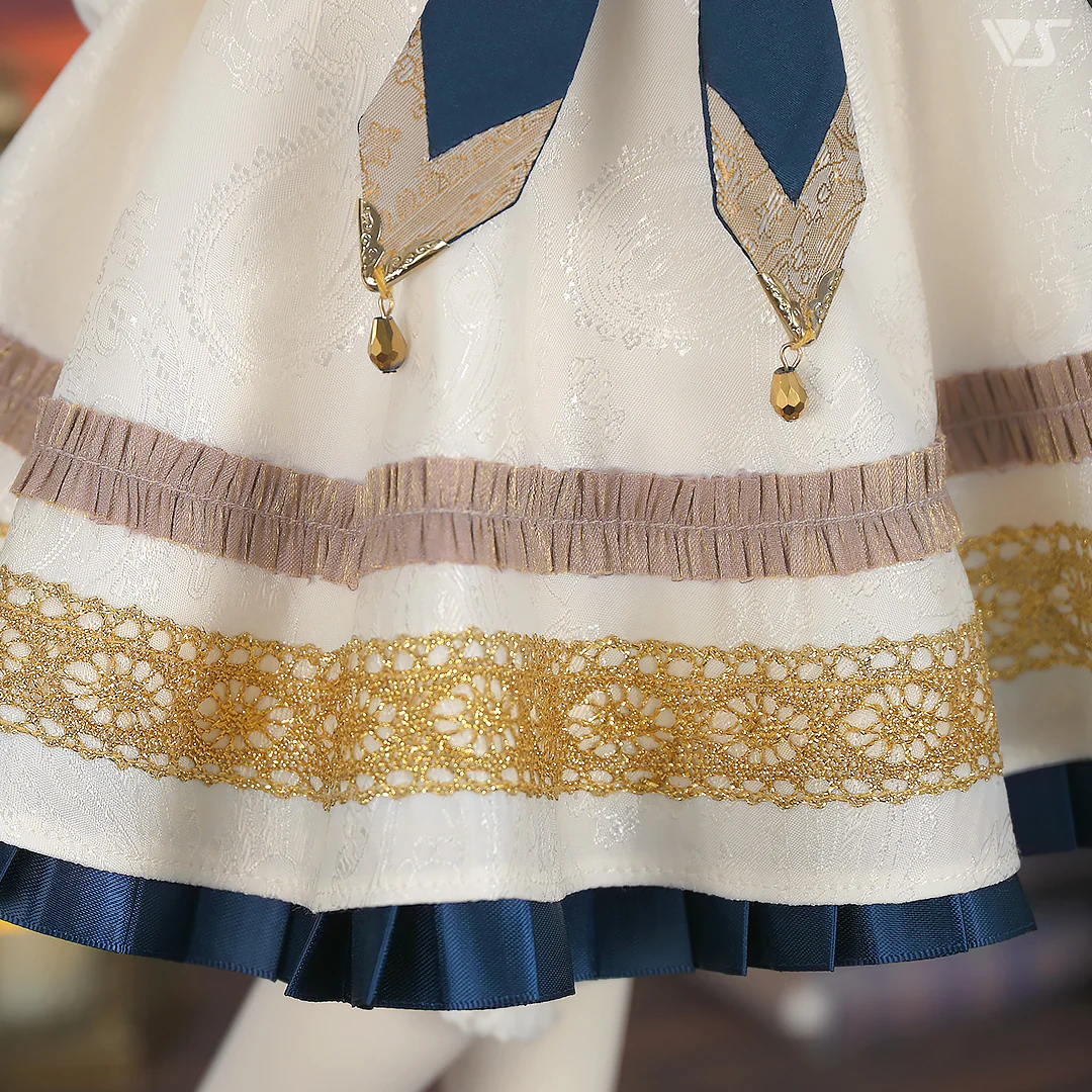 Etoile Pinafore Dress Set (White) - Image 6