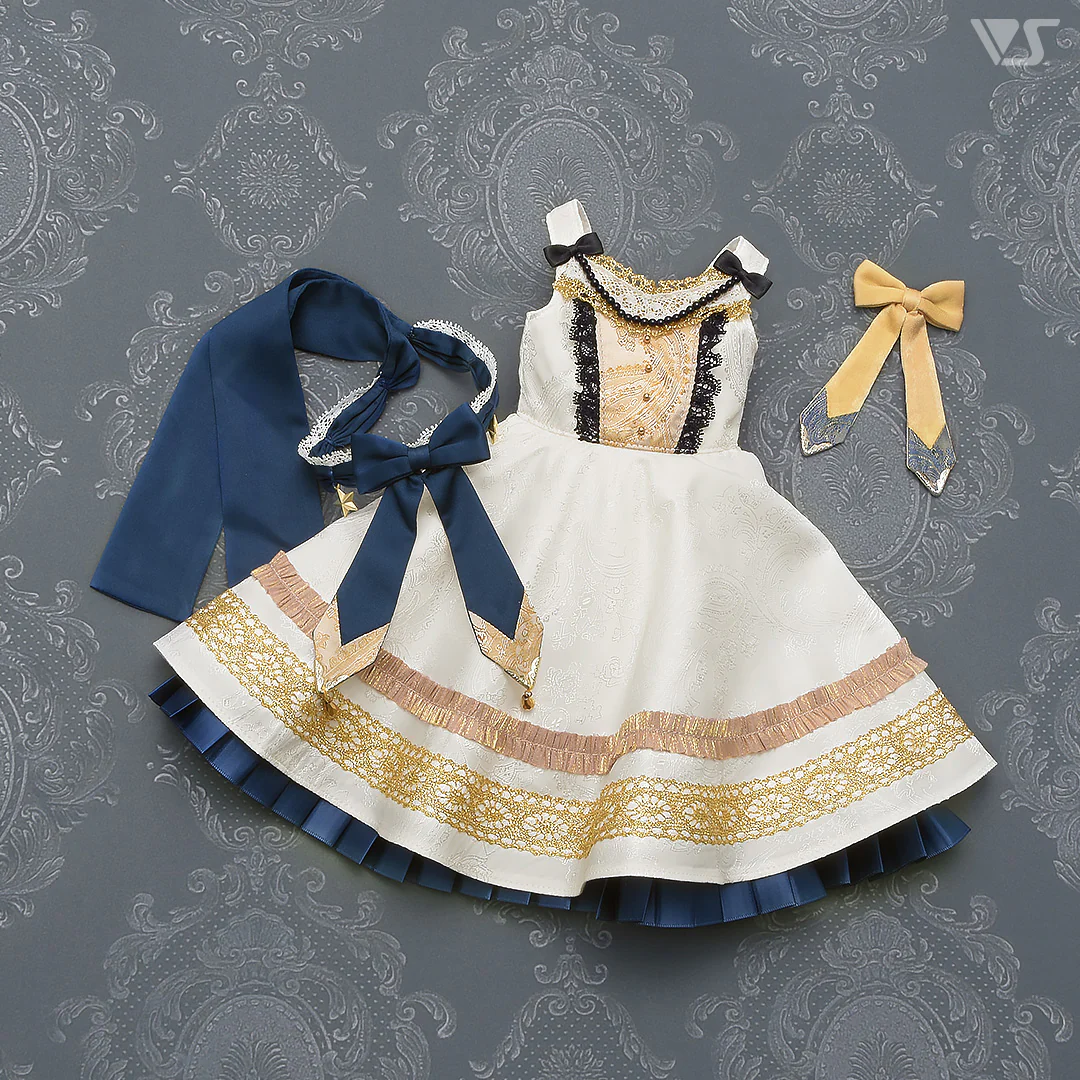 Etoile Pinafore Dress Set (White) - Image 7