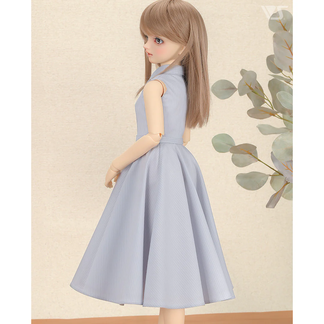 Long Shirt Dress Set (Stripe / Ice Blue) - Image 3