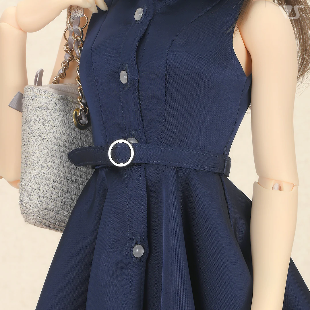 Long Shirt Dress Set (Navy) - Image 6