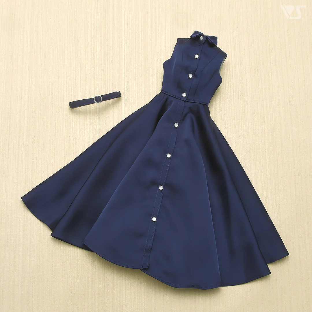 Long Shirt Dress Set (Navy) - Image 7