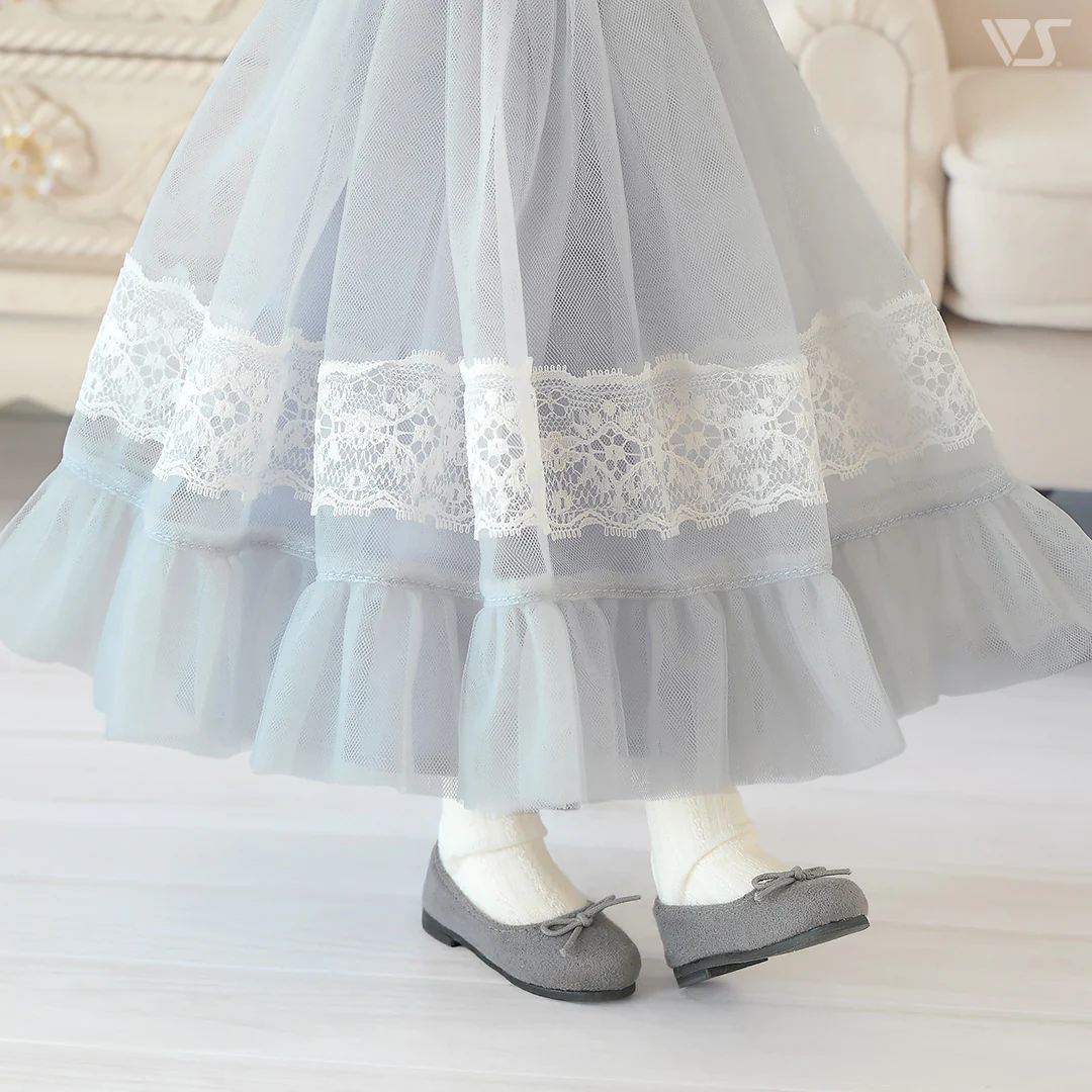 Loose Knit & Camisole Dress Set / Mini (Ice Blue) - Image 7