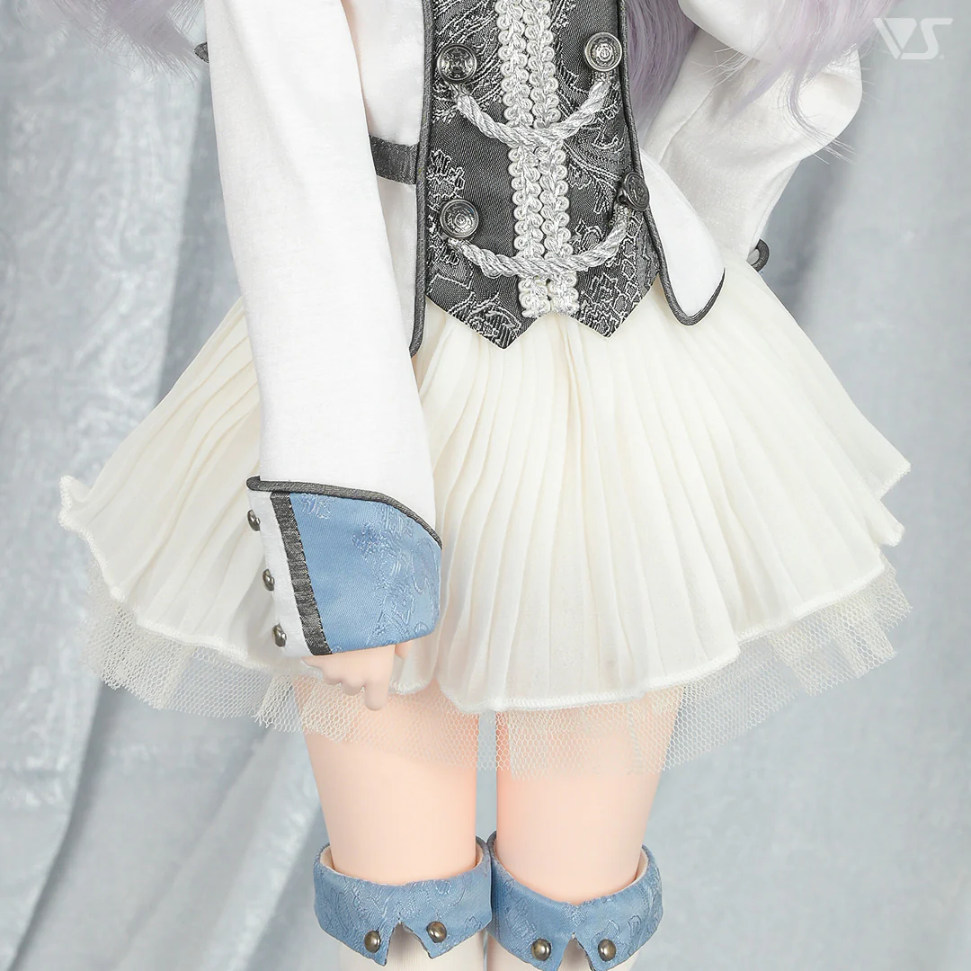 Chiffon Pleated Skirt (White) - Image 3