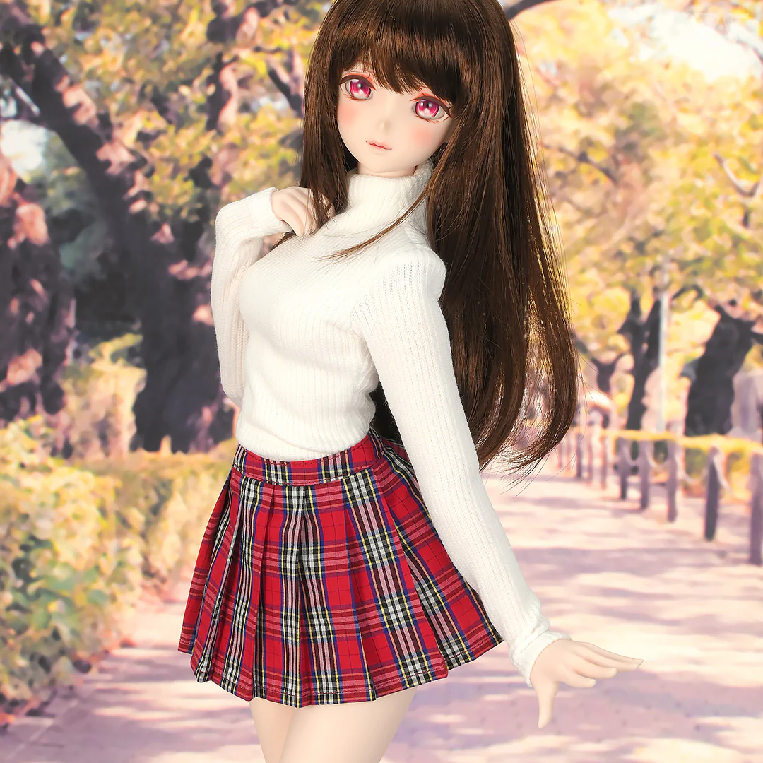 Plaid Skirt (Red / White) - Image 3
