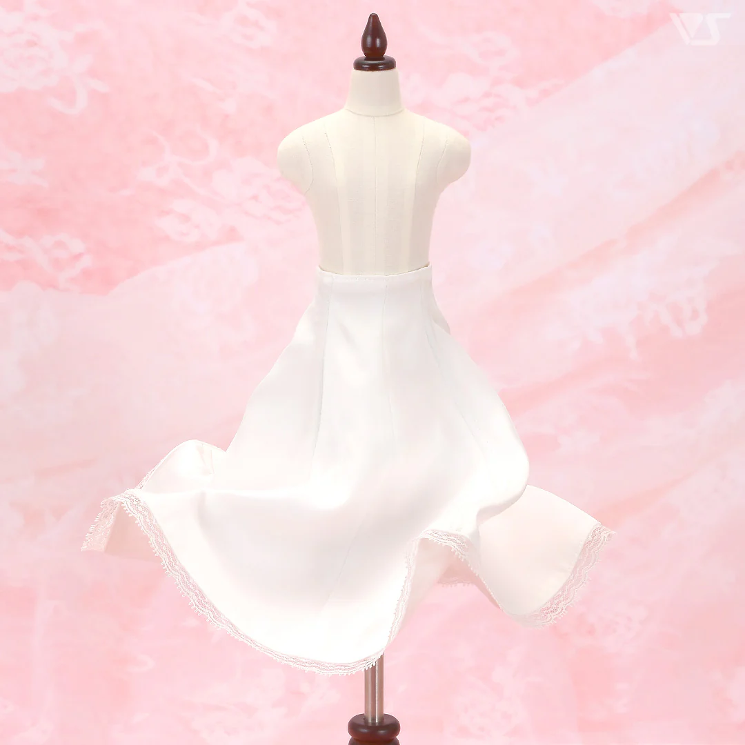 Ever-changing Inner Skirt (White / Mid-length)