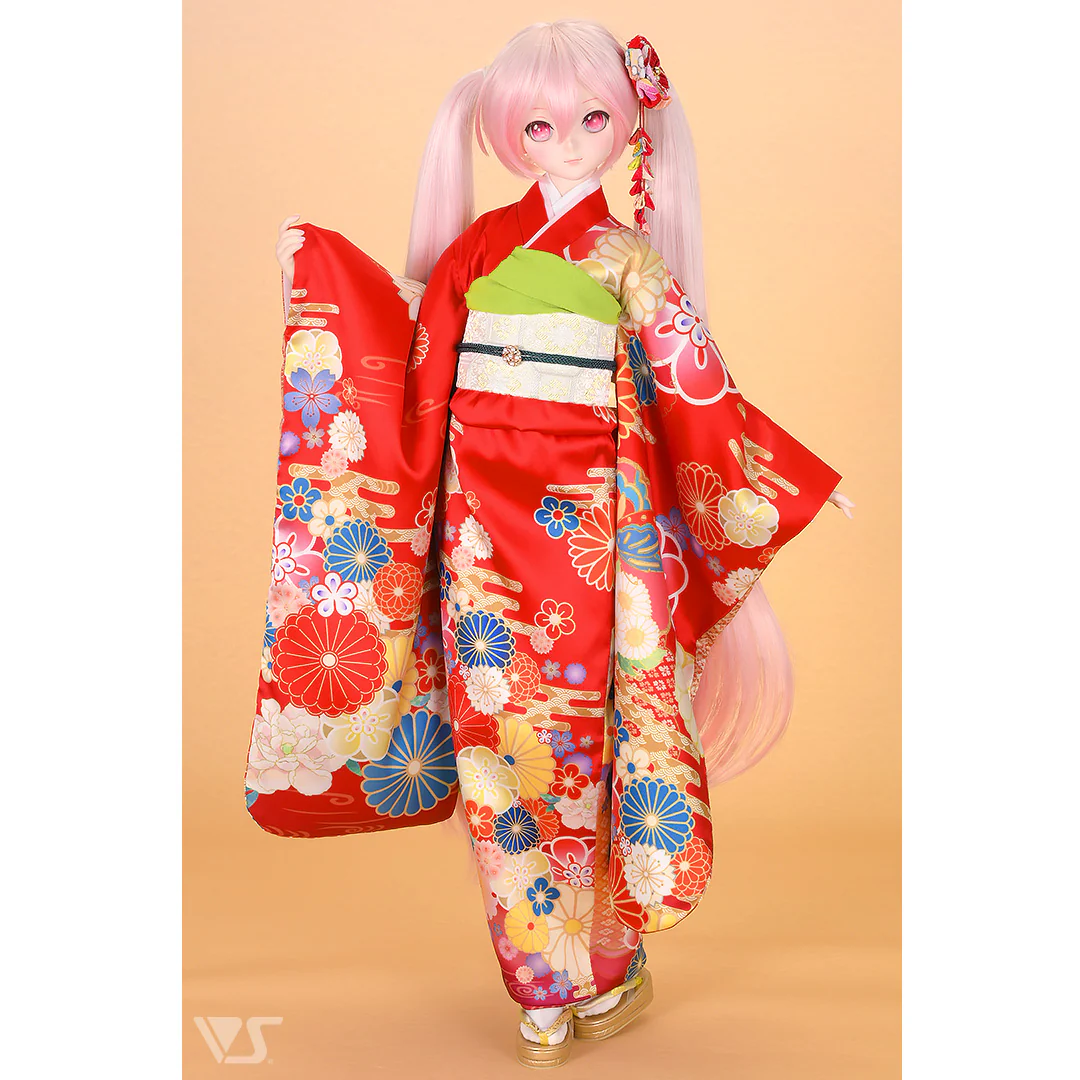 Furisode Kimono Set (Red) - Image 2