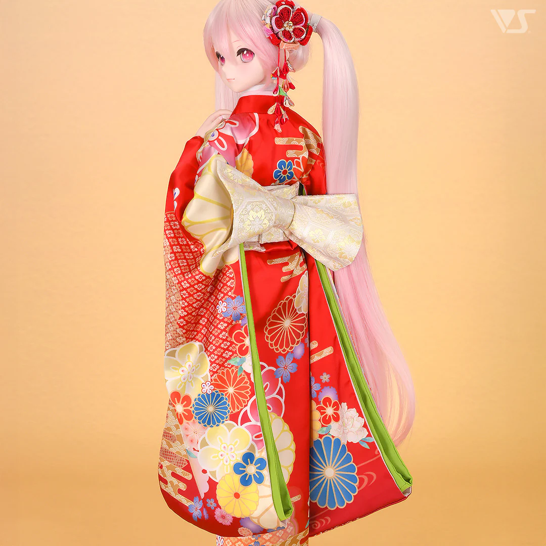 Furisode Kimono Set (Red) - Image 4