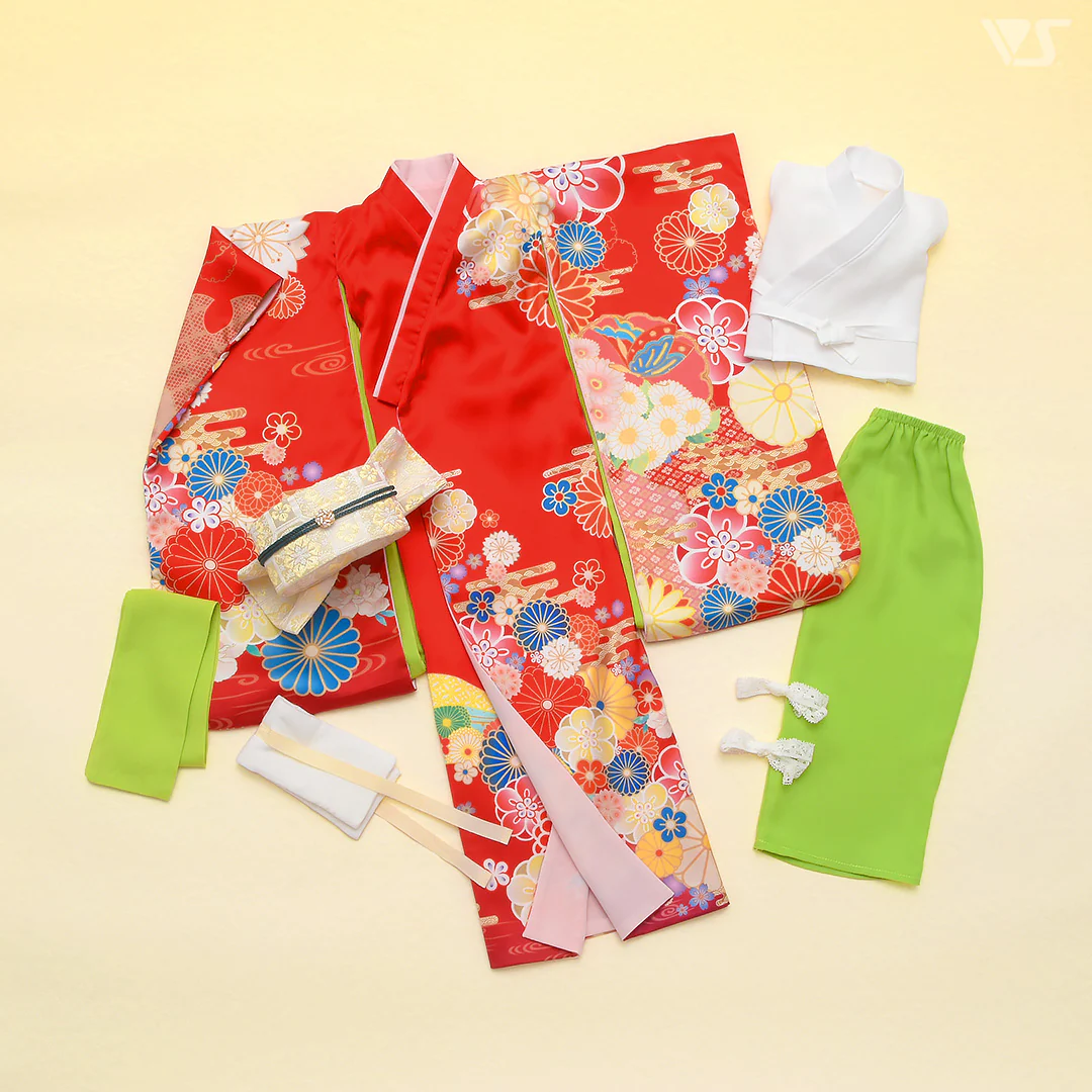 Furisode Kimono Set (Red) - Image 7