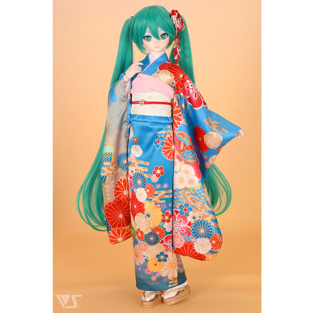 Furisode Kimono Set (Blue) - Image 2