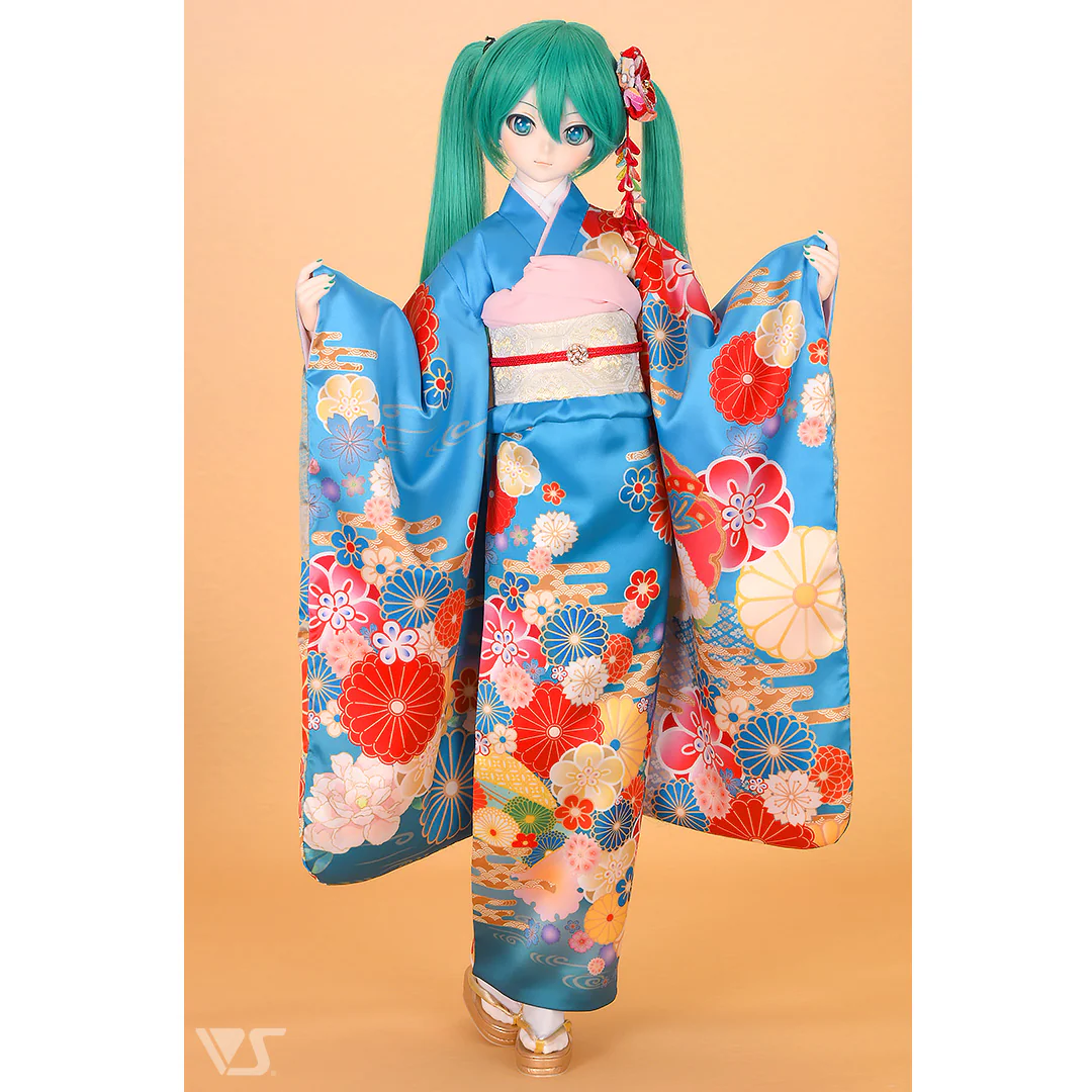 Furisode Kimono Set (Blue) - Image 3