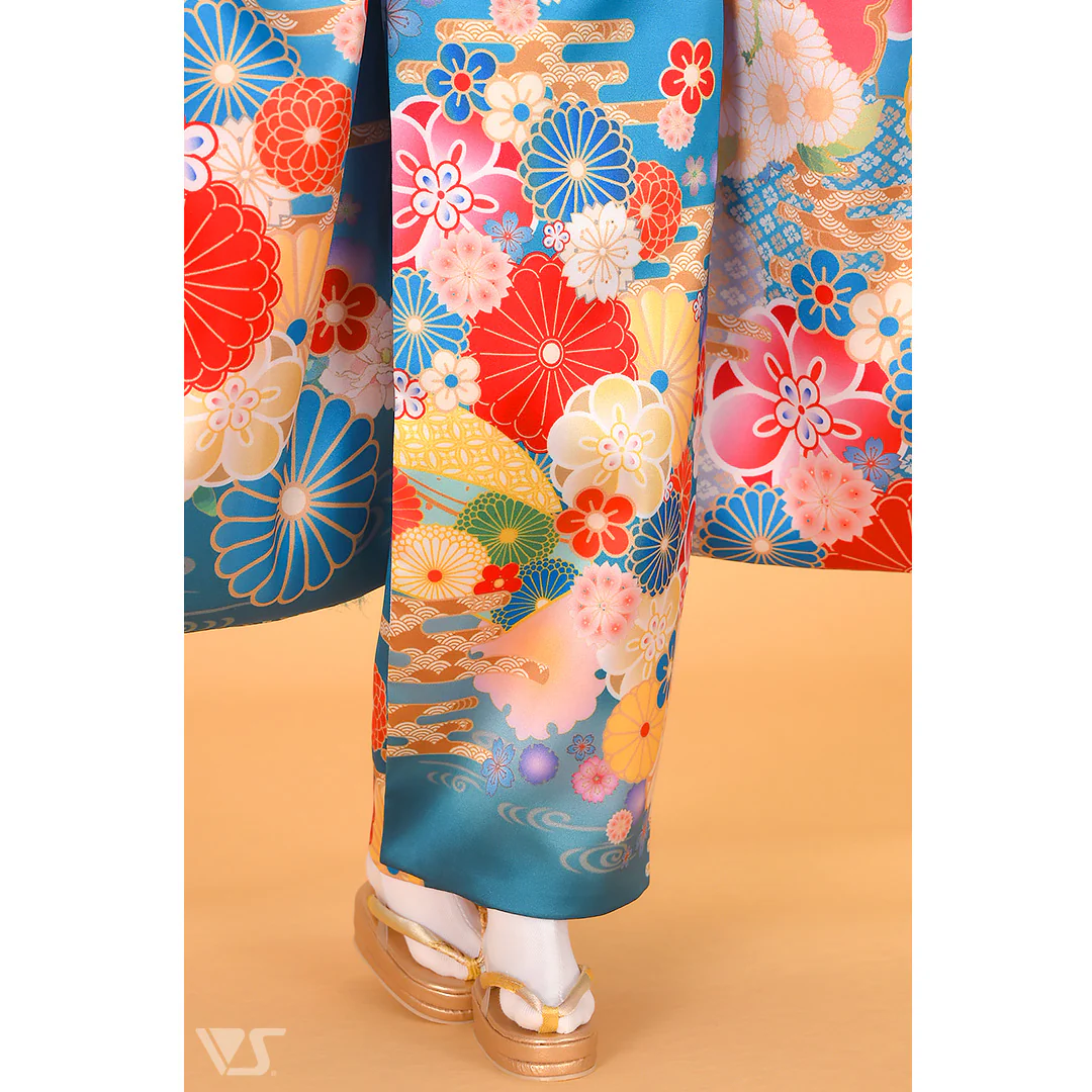 Furisode Kimono Set (Blue) - Image 6