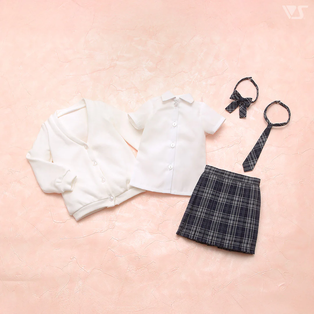High School Girl Set (White / Navy) - Image 6