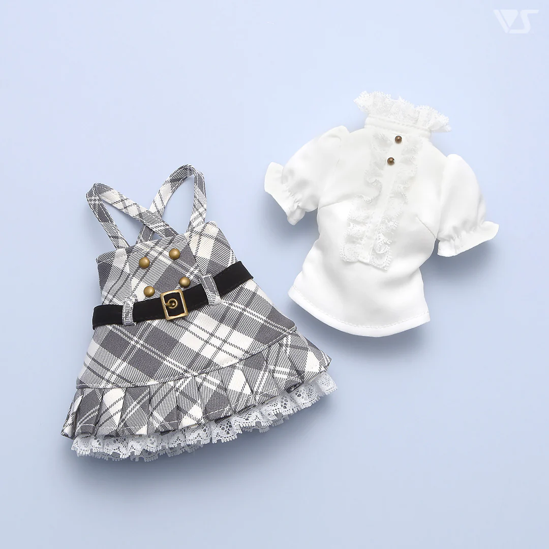 Suspender Mini Skirt Set / Chimikko & Mini (Gray) - Image 6